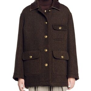 Sandro Owen Tweed Coat